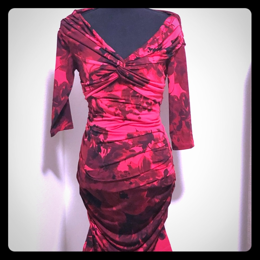 Red Floral Dress